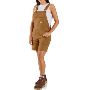 Carhartt Tan Short Bib Overalls Sz XS